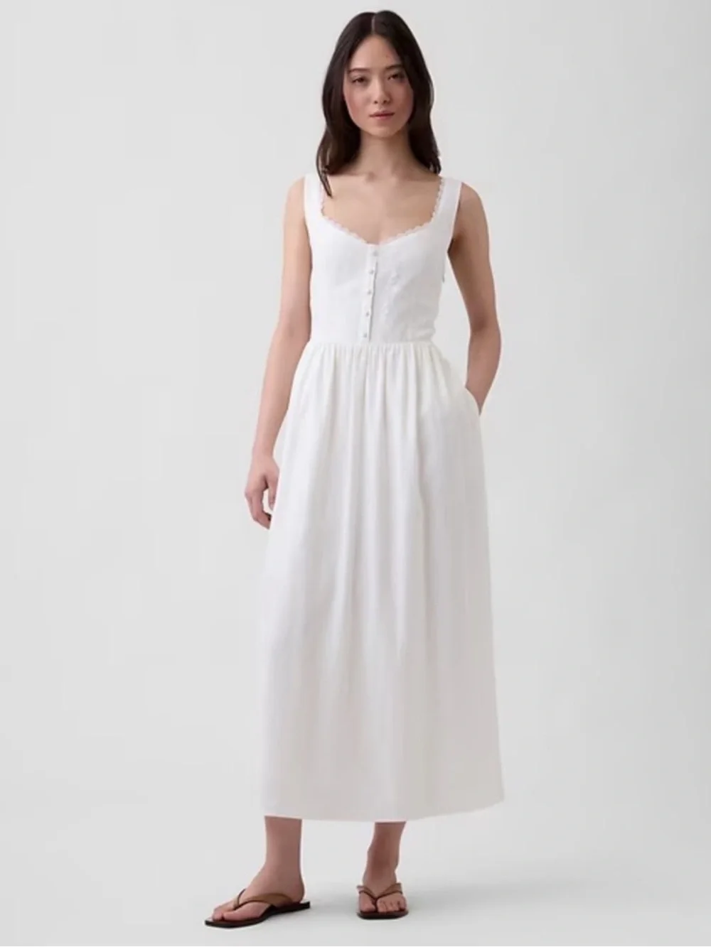 gap linen dresses Linen-Blend Mini Dress